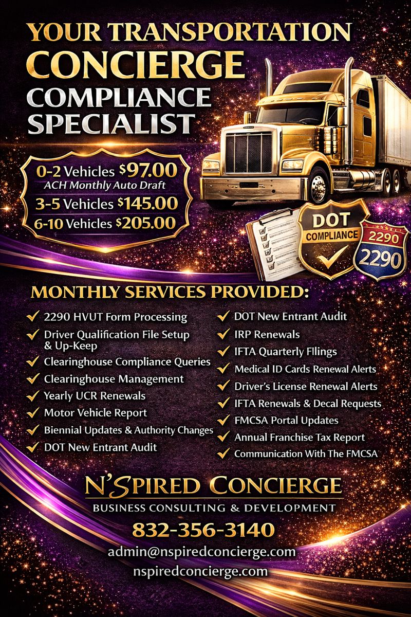 trucking authority and monthly compliance services